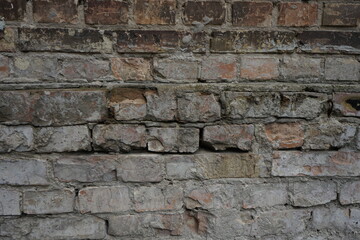 Brick wall. Texture. Background from old bricks. 