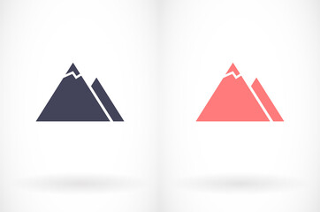 Top of mountain icon vector. lorem ipsum Flat Design JPG