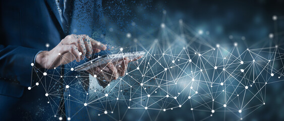 Global network connection concept, abstract concept