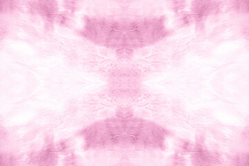 Pink Seamless Batik Shibori Texture. Traditional 