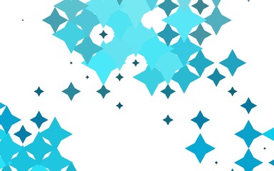 Light BLUE vector cover with small and big stars.