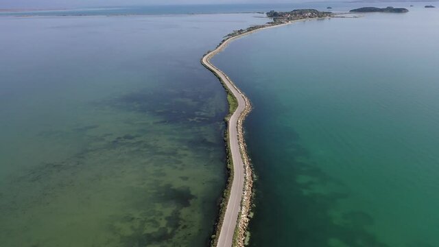 Koronisia Griechenland aus der Luft | Die Landzunge bei Koronisia in Griechenland aus der Luft