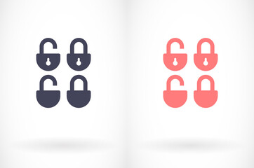 Lock vector icon . lorem ipsum Flat Design JPG