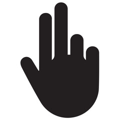 Obraz premium Hand sign four finger upward meaning fourth 