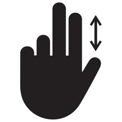 
Two fingers of right hand pointing upward meaning 
