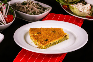 Turkish Dessert Kadayif with pistachio powder