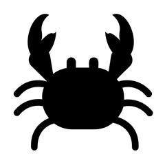 
Ocean crab having six legs depicting seafood 

