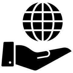 
Globe of earth on human hand presenting global safety concept
