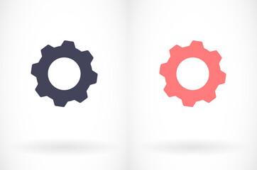 Settings isolated vector icon. Gear symbol. vector icon Gear tool or button for web application or UI. vector icon Trendy flat style