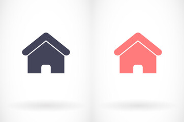 Home vector image to be used in web applications, mobile applications and print media. Abstract house logo design template. Colorful sign. Universal vector icon