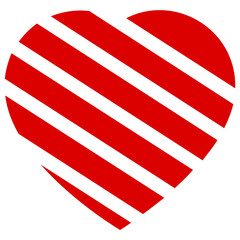Fototapeta na wymiar Red color of beautiful heart is the symbol of love 