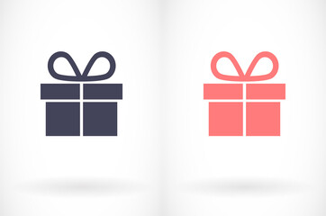 Illustration of gift box vector icon o background. Christmas gift vector icon illustration vector icon symbol. Present gift box vector icon . Package in gift wrap,