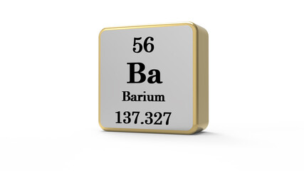 3d BariumElement Sign. Stock image.