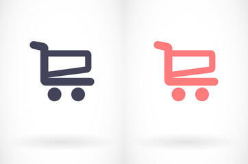 Shopping Cart vector Icon. Vector shopping cart vector Icon. Shopping cart illustration for web, mobile apps vector Icon. Shopping cart trolley vector Icon