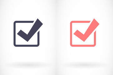 Check mark logo vector or icon. Tick symbol in green color illustration vector or icon. Accept okay symbol for approvement vector or icon or checklist design vector or icon.