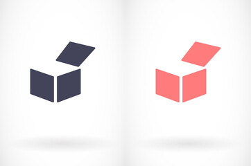 Box vector icon or logo in modern line style. vector icon High quality black outline pictogram for website design and mobile apps vector icon. Vector illustration on a background.