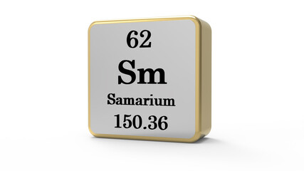 3d Samarium Element Sign. Stock image.	
