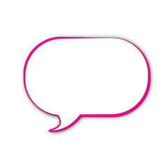vector illustration pink speech bubble
