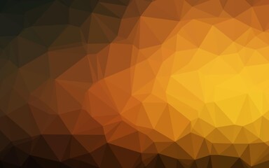 Fototapeta premium Dark Yellow, Orange vector abstract mosaic background.