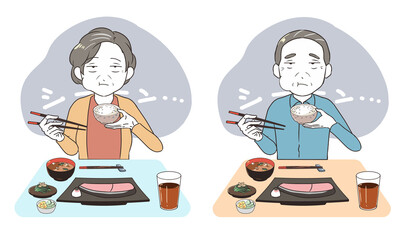 1人でご飯を食べる　シニア