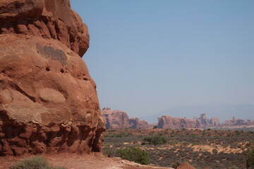Landscape of rocks in Moab, Utah