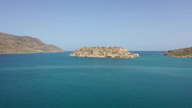 Fortress Spinalonga auf Kreta aus der Luft