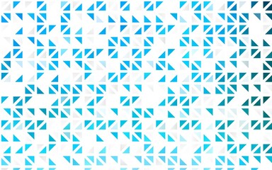 Light BLUE vector seamless background with triangles.
