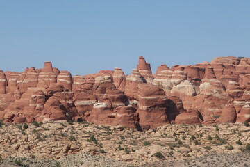 Rock formations in the distance in Utah