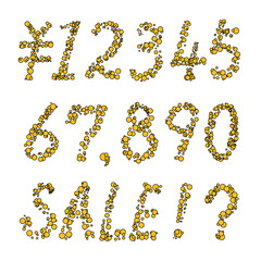 ¥ 1234567890 SALE !? STONE NUMBER ベクターフォント