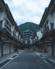Japanese castle town in the city