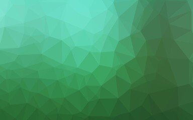 Light Green vector polygonal template.