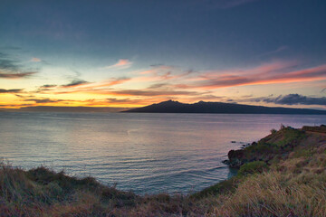 Naklejka premium Twlight at Honolua Bay on Maui.