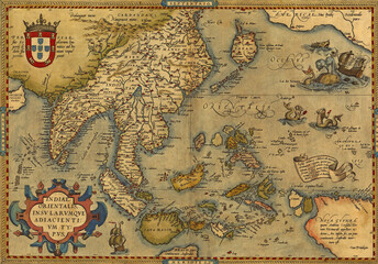 Antique Map of China and Southeast Asia