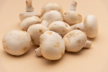mushrooms on a wooden board