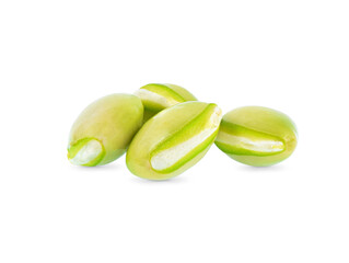 fresh green peas isolated on a white background
