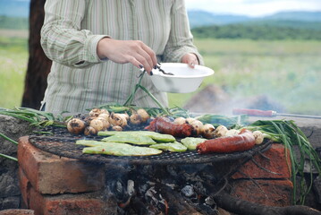 barbecue on the grill