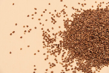 buckwheat on a beige background