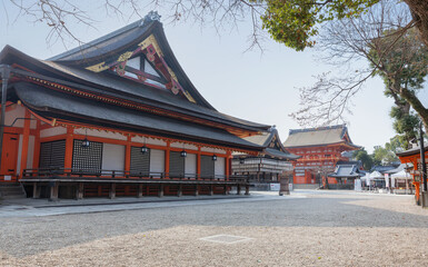 Naklejka premium Yaasaka Shrine in Kyoto, Japan