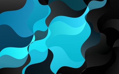 Light BLUE vector background with liquid shapes.