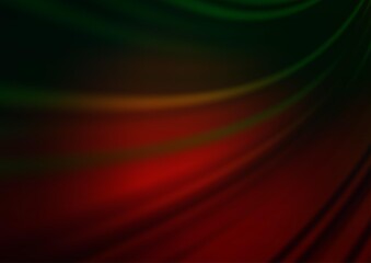 Dark Green, Red vector blurred background.
