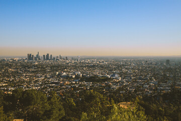 Obraz premium Griffith Observatory, City view of Los Angeles, California
