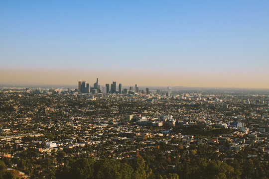 Griffith Observatory, City view of Los Angeles, California