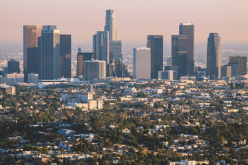 Griffith Observatory, City view of Los Angeles, California