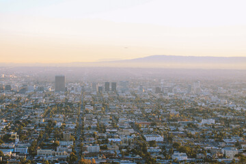 Griffith Observatory, City view of Los Angeles, California