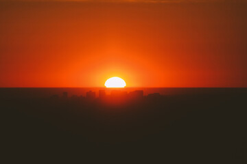 SUNSET AT Griffith Observatory, City view of Los Angeles, California