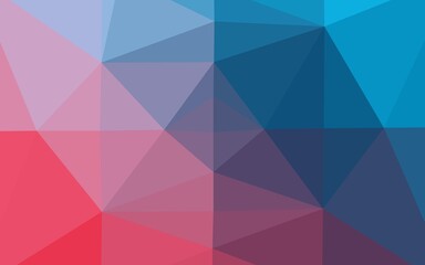 Light Blue, Red vector polygon abstract background.