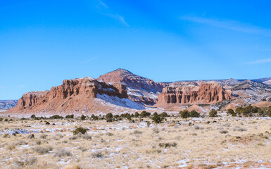 Winter in Capitol Reef National Park, utah