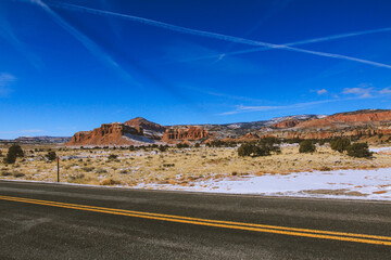 Winter in Capitol Reef National Park, utah