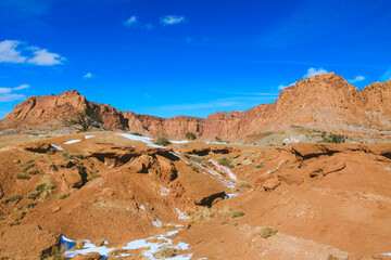 Winter in Capitol Reef National Park, utah