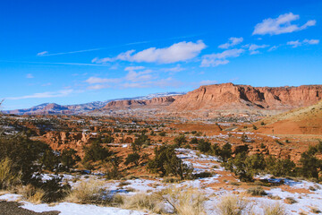 Winter in Capitol Reef National Park, utah